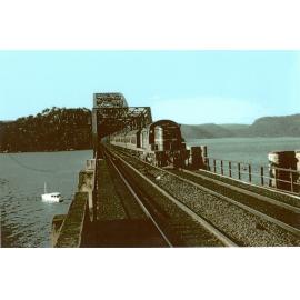 Steam train on Hawkesbury River Bridge