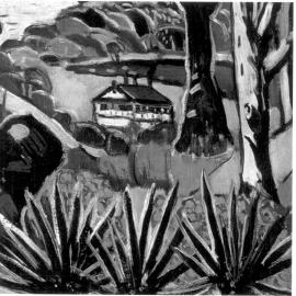 Detail of painting "I lived at Berowra"