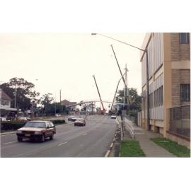 Construction of Pennant Hills footbridge