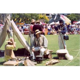 Centenary re-enactment at Waitara Park