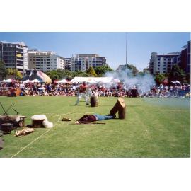 Centenary re-enactment at Waitara Park