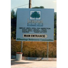 Main entrance to the Lutanda Manor Retirement Village, Pennant Hills