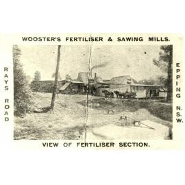 Wooster's Fertiliser and Sawing Mills, Epping, c. 1900
