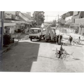 Construction of Florence Street Mall, Hornsby