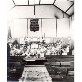 The interior of the Salvation Army Hall, Hornsby