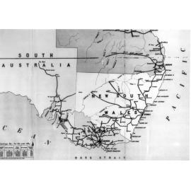 Portion of "Map showing the Railway Systems of Australia, 1885"