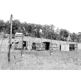Huts at the radio astronomy field station, Hornsby, 1948