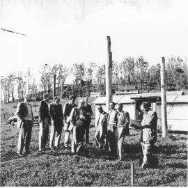 Scientists at radio astronomy field station, Hornsby, c. 1950