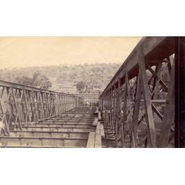 Workers constructing the First Hawkesbury River Railway Bridge, c. 1889