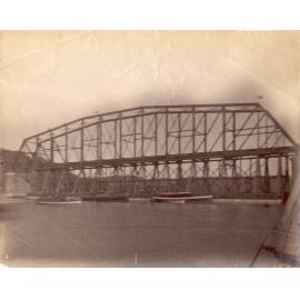 First Hawkesbury River Railway Bridge under construction, c. 1889