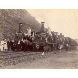Steam engines at the opening of the First Hawkesbury River Railway Bridge