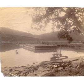 Dock used in building the First Hawkesbury River Railway Bridge