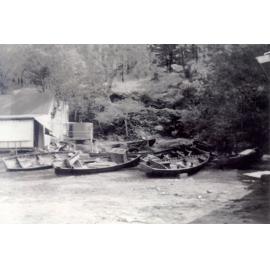 Wrecked boats at Crosslands 1942