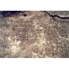 Christie inscription at the Cowan tent school