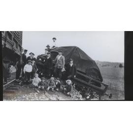 Goods train derailment 1920s