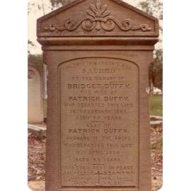 Tombstone of Bridget and Patrick Duffy