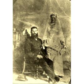 Wedding photograph of Nicholas Duffy and Eliza Mudie