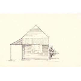 Drawing of Thornleigh barber's shop