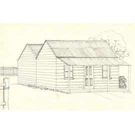 Drawing of railwayman's cottage, Railway Parade, Thornleigh