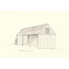 Drawing of P M Duffy's barn, 1855