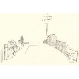 Drawing of Wells Street Bridge