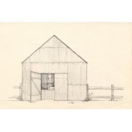 Drawing of Duffy's hay and corn store