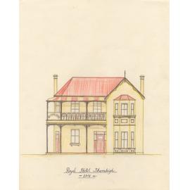 Drawing of Royal Hotel, Thornleigh, 1891