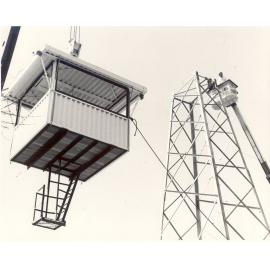 Fire spotting tower under construction at Galston