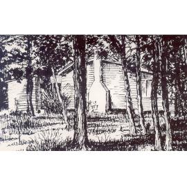 Pen-drawing of "Inglewood", Hornsby