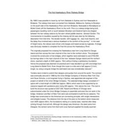 The first Hawkesbury River Railway Bridge