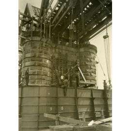 First Hawkesbury River Railway Bridge - repair work