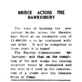 Bridge across the Hawkesbury