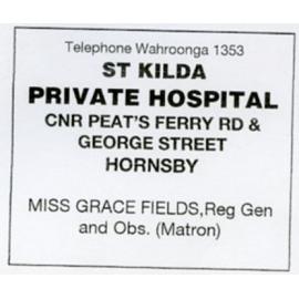 St. Kilda Private Hospital.
