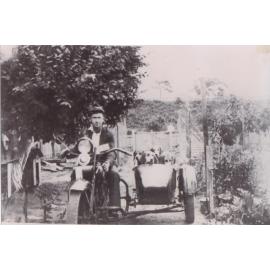 Jack Wood in the back yard of 248 Pennant Hills Rd, Thornleigh