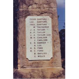 Galston War Memorial - World War One (right panel)