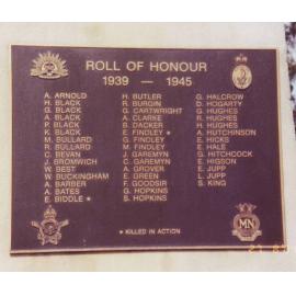 Glenorie War Memorial - World War Two (Panel A)