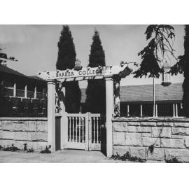 Barker College  gate, C. 1935