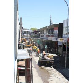 Hornsby footbridge construction, 2016