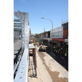 Hornsby footbridge construction, 2016