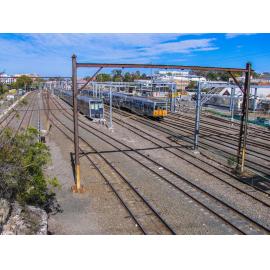 Northern Rail Line from Bridge Road Overpass, Hornsby, 2005
