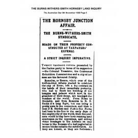 The Burns-Withers-Smith Hornsby Land Inquiry, 1888-1889