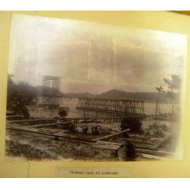 Pontoon back at gridiron - First Hawkesbury River Railway Bridge