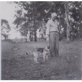 Tom Webb, operator of Hornsby Cabaret Dance School with his dog Pedro