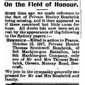 Henley Thomas Southwell Bembrick