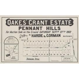 Oakes' Grant Estate - Pennant Hills 