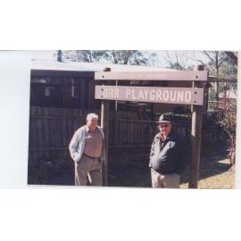 Bert and Tom Orr at opening of the Orr Playground, Mount Colah