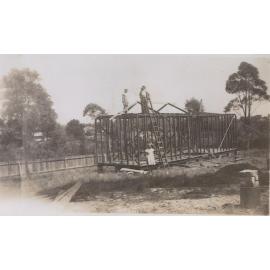 Half a house being built corner of Ethel and Ida St