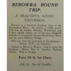 Rocky Beginnings - an early history of tourism at Berowra