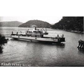 The Frances Peat Ferry approaching Mooney Mooney Point on the  Hawkesbury River