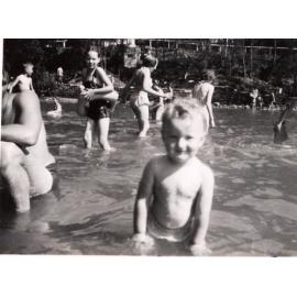 Neil Davis takes a dip in Berowra Creek 